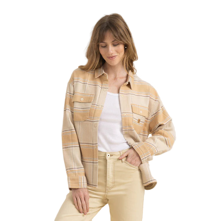 ROARK Women's Amberley Shirt Jacket Caramel Women's Flannels and Button Ups Roark Revival 