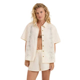 ROARK Women's Costa Button Up Shirt Bone Women's Flannels and Button Ups Roark Revival 