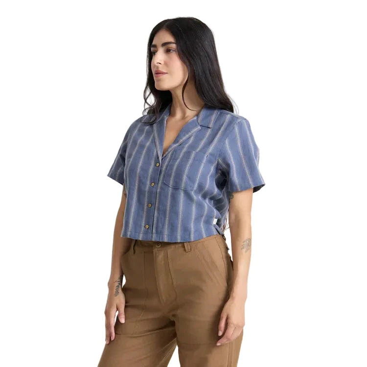 ROARK Women's Crosswinds Camp Button Up Shirt Neptune Women's Flannels and Button Ups Roark Revival 