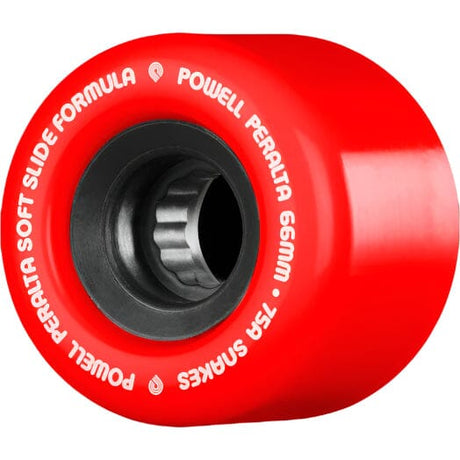 POWELL PERALTA Snakes Soft Slides 75A 66mm Red Longboard Wheels Longboard Wheels Powell Peralta 