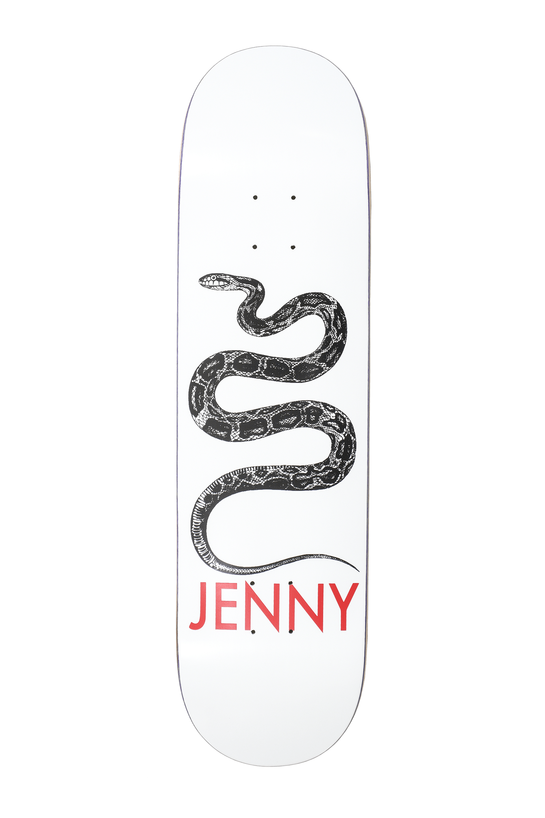 JENNY White Snek 8.1 Skateboard Deck Skateboard Decks Jenny 