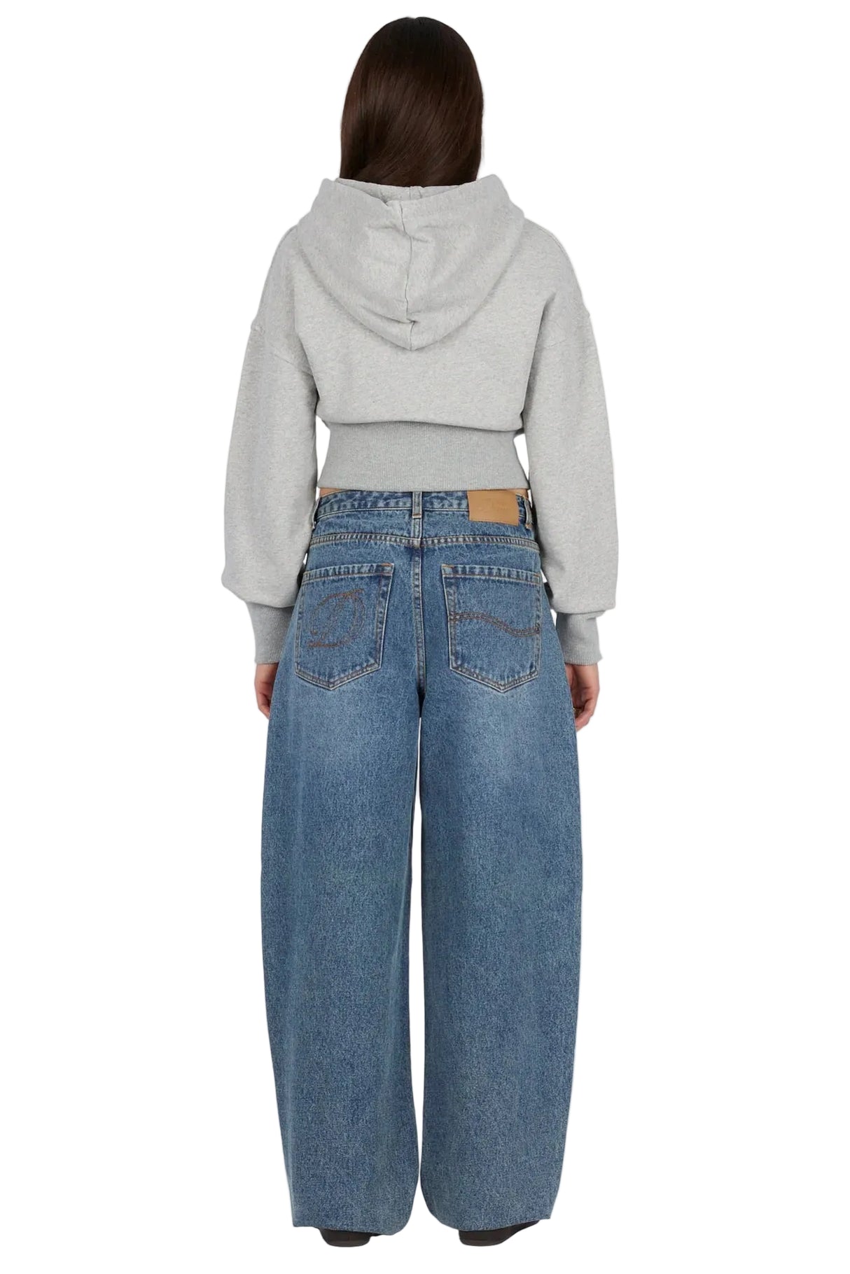 DIME Women's Baggy Denim Pants Indigo Washed