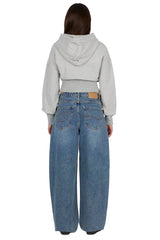 DIME Women's Baggy Denim Pants Indigo Washed