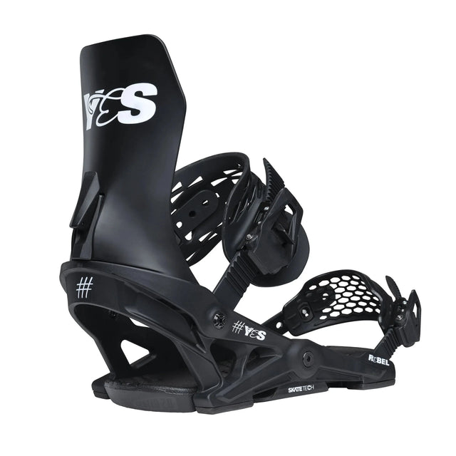 #YES Women's Rebel Snowboard Bindings Pitch Black 2026 Women's Snowboard Bindings Yes Snowboards 