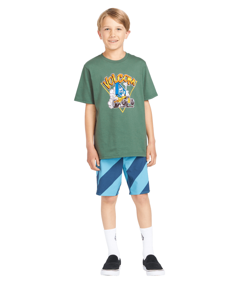 VOLCOM Boy's Hot Rodder T-Shirt Fir Green Boy's T-Shirts Volcom 