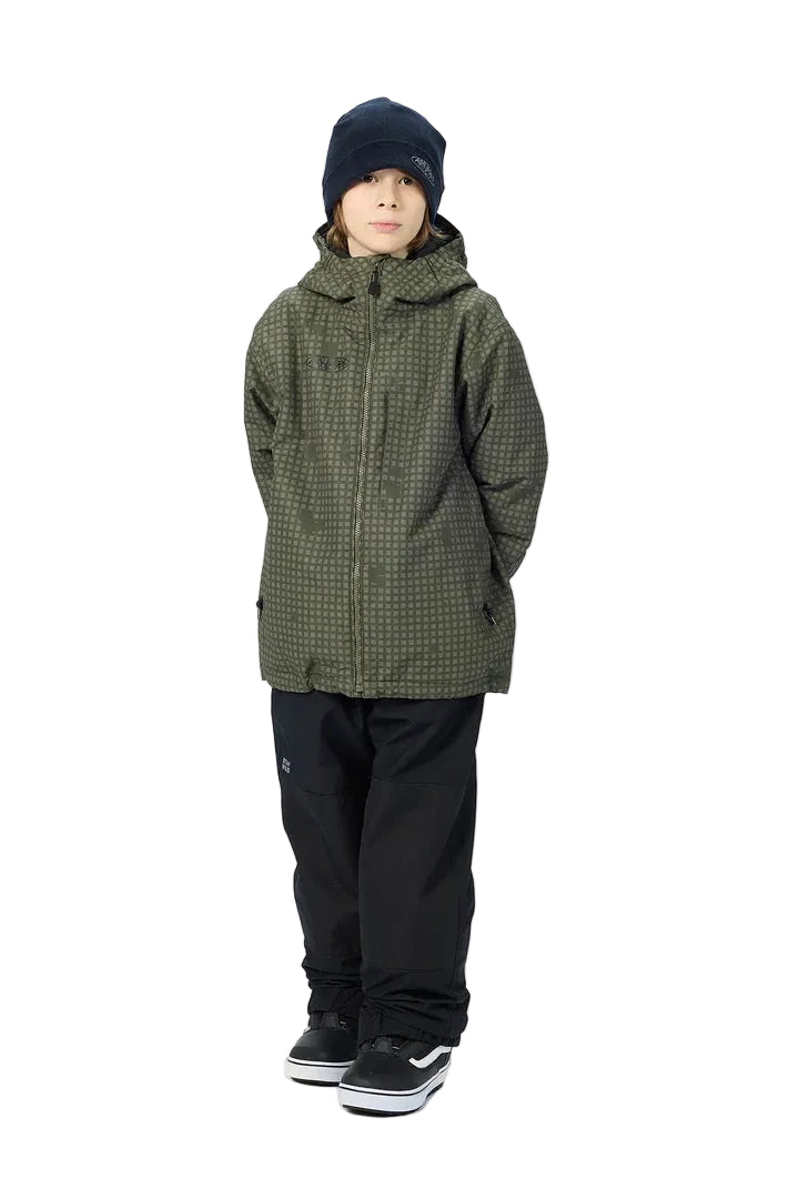 AIRBLASTER Youth Access Snow Jacket Olive Grid 2027 Youth Snow Jackets Airblaster 