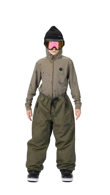 AIRBLASTER Youth Access Snow Pants Olive Grid 2027 Youth Snow Pants Airblaster 