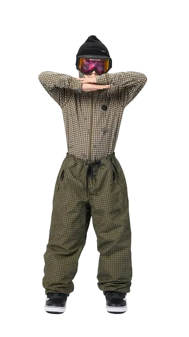 AIRBLASTER Youth Access Snow Pants Olive Grid 2027 Youth Snow Pants Airblaster 