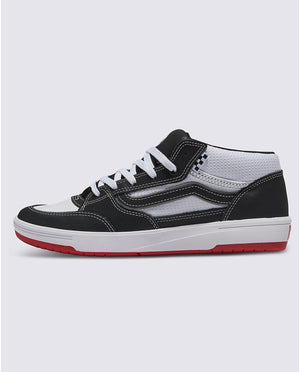 VANS Skate Zahba Mid Shoe Black/White/Red Men's Skate Shoes Vans 