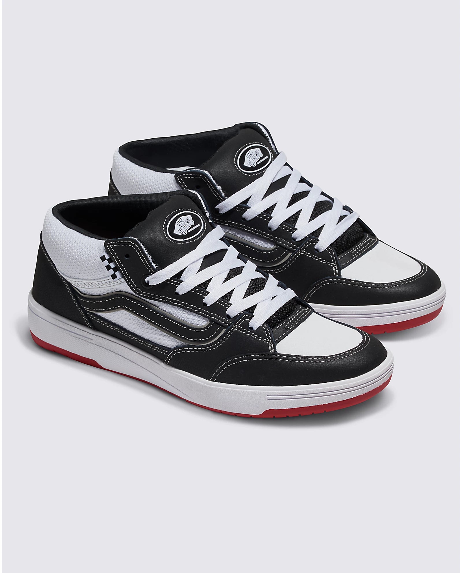 Black red and white vans clearance
