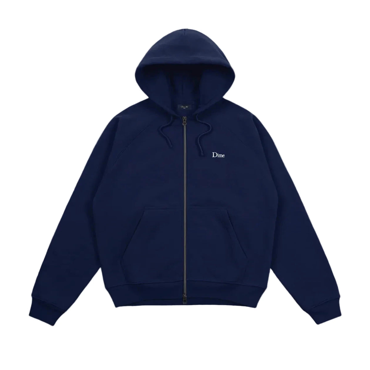 DIME Classic Logo Zip Hoodie Navy Men's Zip Hoodies Dime MTL 