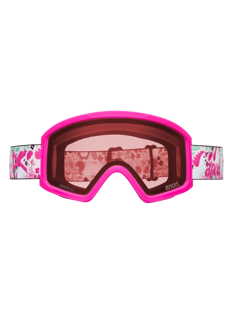 ANON Tracker 2.0 Unicorns - Pink Amber + Face MFI Face Mask Youth Snow Goggle Snow Goggles Anon 