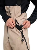 BURTON Futuretrust 2L Bib Snow Pants Summit Taupe 2026 Men's Snow Bib Pants Burton 