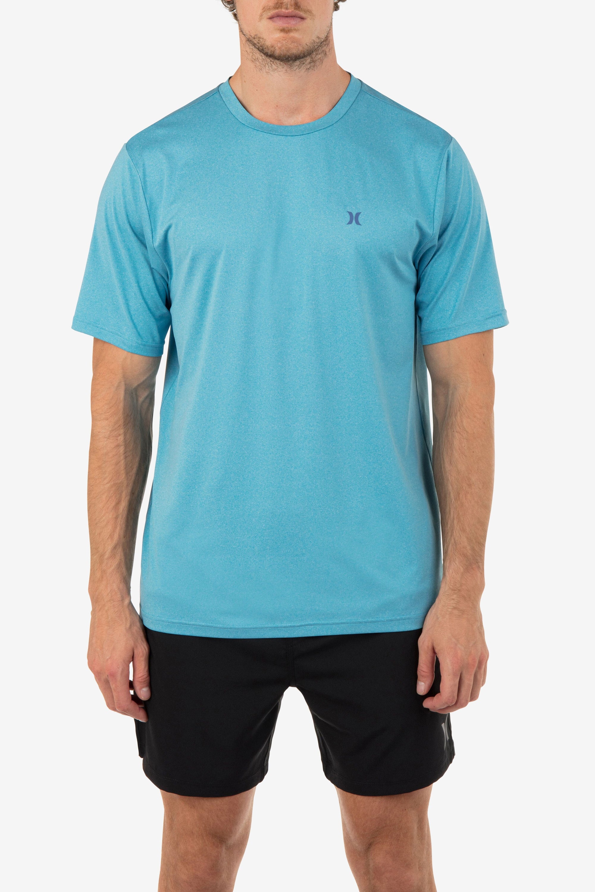 HURLEY Everyday Hybrid UPF T-Shirt Tahitian Teal Men's Short Sleeve T-Shirts Hurley 