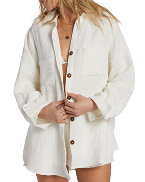 BILLABONG Women's Swell Woven Shirt Salt Crystal Women's Flannels and Button Ups Billabong 