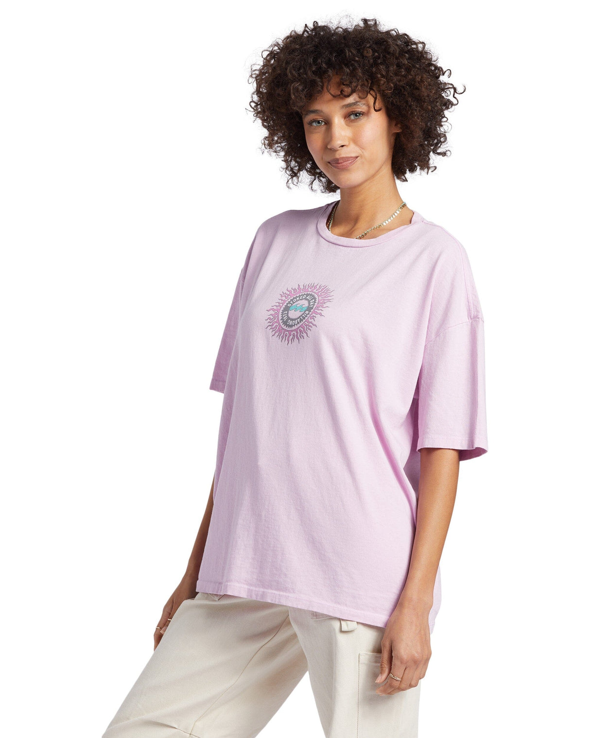 BILLABONG Women's Stoked All Day T-Shirt Lilac Smoke Women's T-Shirts Billabong 