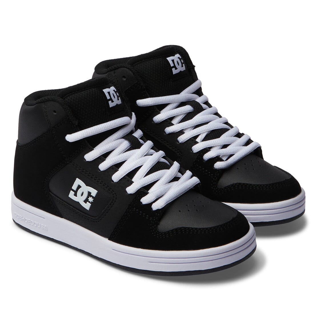 DC Youth Manteca 4 Hi Shoes Black/Black/White Youth and Toddler Skate Shoes DC 