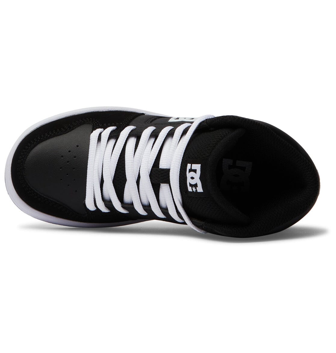 DC Youth Manteca 4 Hi Shoes Black/Black/White Youth and Toddler Skate Shoes DC 