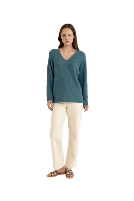 RHYTHM Women's Adele Oversized Long Sleeve Knit Teal Women's Sweaters Rhythm 