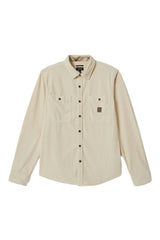 BRIXTON The Field Corduroy Overshirt Whitecap Men's Long Sleeve Button Up Shirts Brixton 