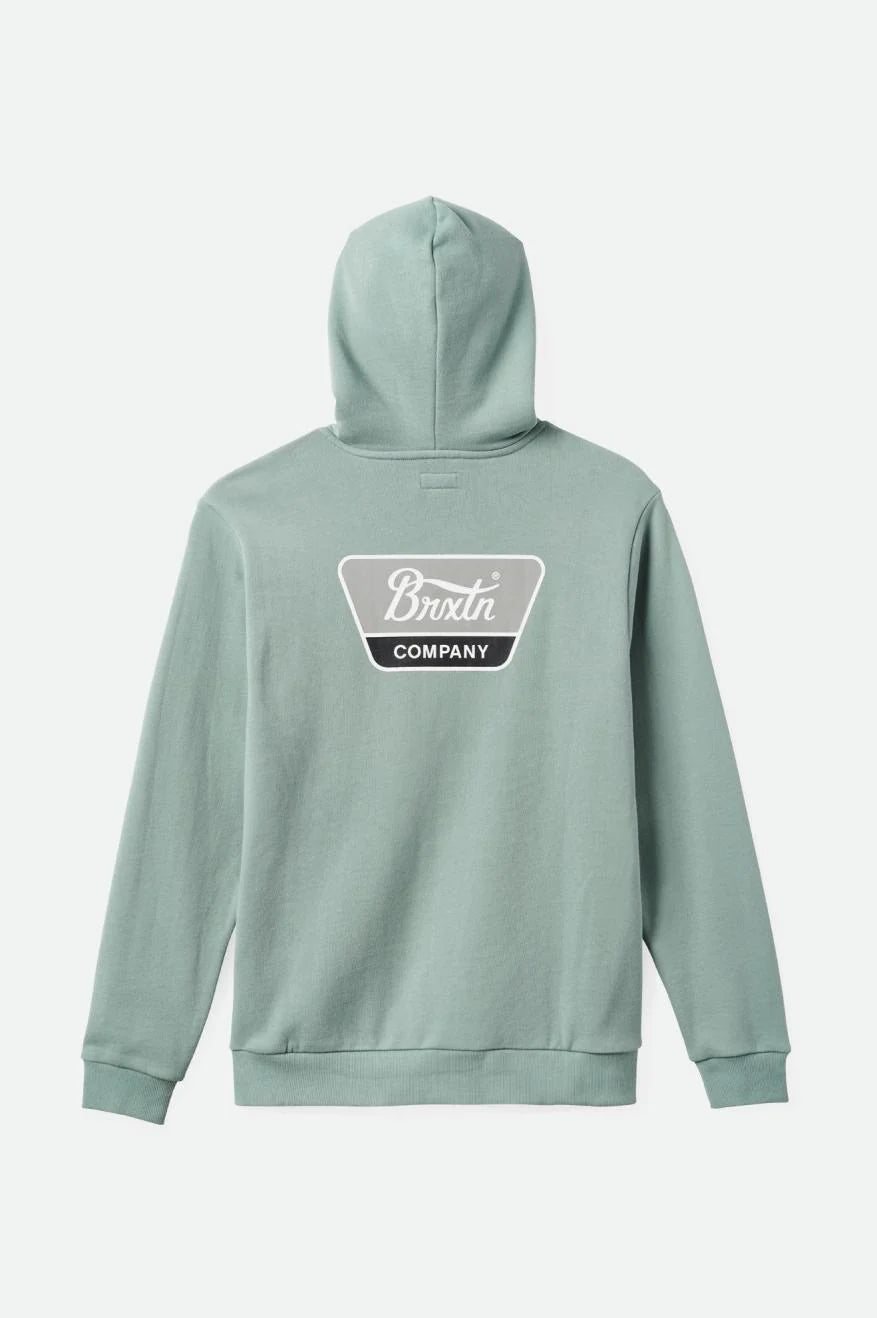 BRIXTON Linwood Pullover Hoodie Chinois Green Men's Pullover Hoodies Brixton 