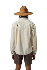 BRIXTON The Field Corduroy Overshirt Whitecap Men's Long Sleeve Button Up Shirts Brixton 