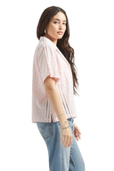 BRIXTON Women's Paradise Lounge Shirt Chalk Pink Women's Blouses Brixton 