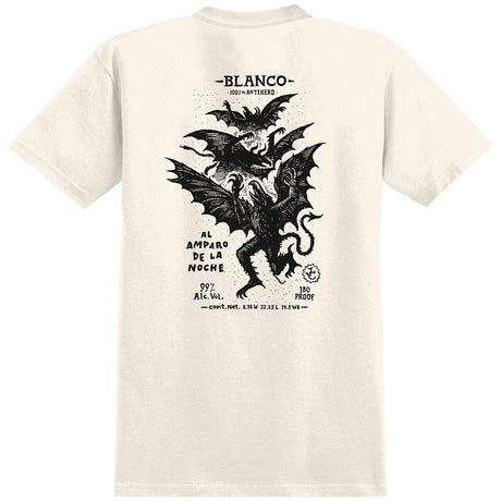 ANTI HERO Carnales Blanco T-Shirt Cream/Black Print Men's Short Sleeve T-Shirts Antihero 