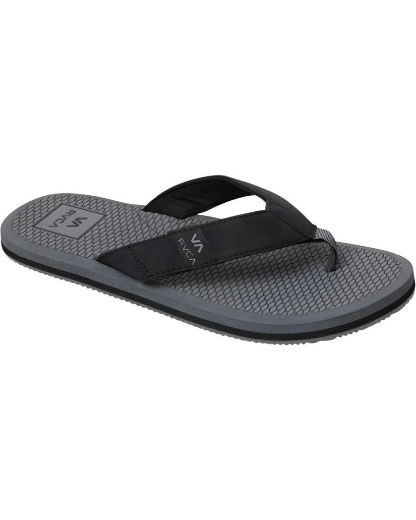 RVCA Sandbar Flip Flop Sandals Charcoal Men's Sandals RVCA 