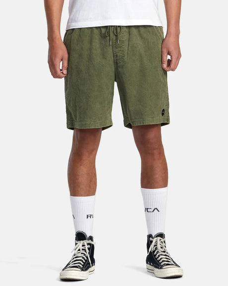 RVCA Escape Elastic Waist Corduroy Shorts 17" Surplus Men's Walkshorts RVCA 