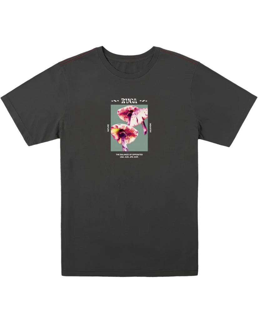 RVCA False Parisol Short Sleeve T-Shirt Pirate Black Men's Short Sleeve T-Shirts RVCA 