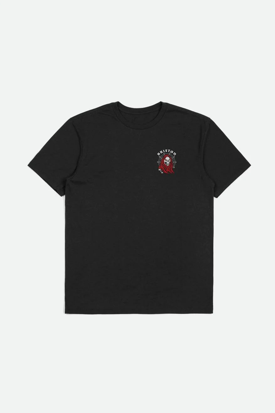 BRIXTON Reaper Tailored T-Shirt Black Men's Short Sleeve T-Shirts Brixton 