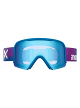ANON Nesa S Pink Denim - Perceive Variable Blue + Perceive Cloudy Burst + MFI Face Mask Snow Goggle Snow Goggles Anon 