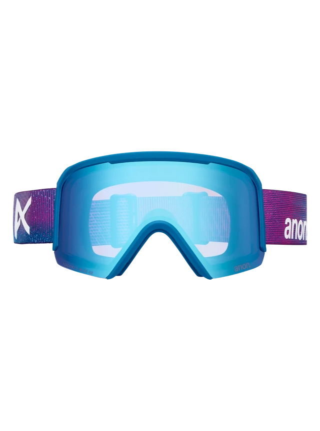 ANON Nesa S Pink Denim - Perceive Variable Blue + Perceive Cloudy Burst + MFI Face Mask Snow Goggle Snow Goggles Anon 