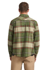 BRIXTON Bowery Flannel Wild Green/Elm/Adrenaline Rush Men's Long Sleeve Button Up Shirts Brixton 