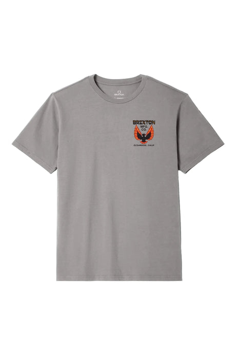 BRIXTON Garvey T-Shirt Heather Grey Men's Short Sleeve T-Shirts Brixton 