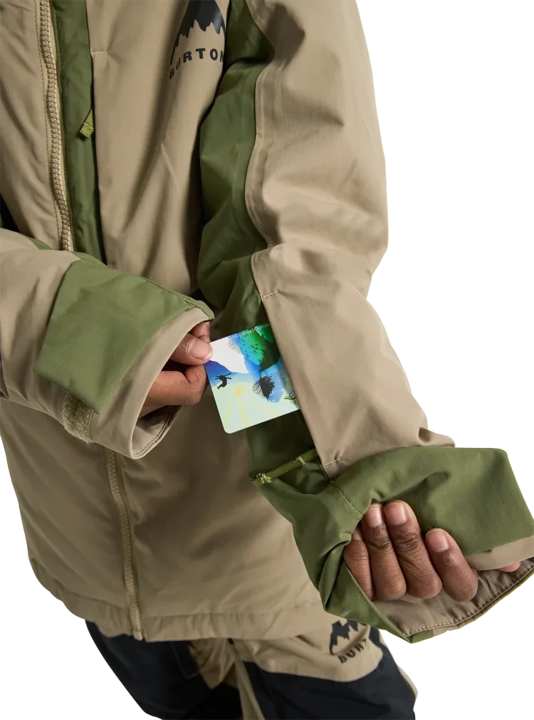 BURTON Kid's Hillslope Snow Jacket Summit Taupe/Forest Moss 2026 Youth Snow Jackets Burton 