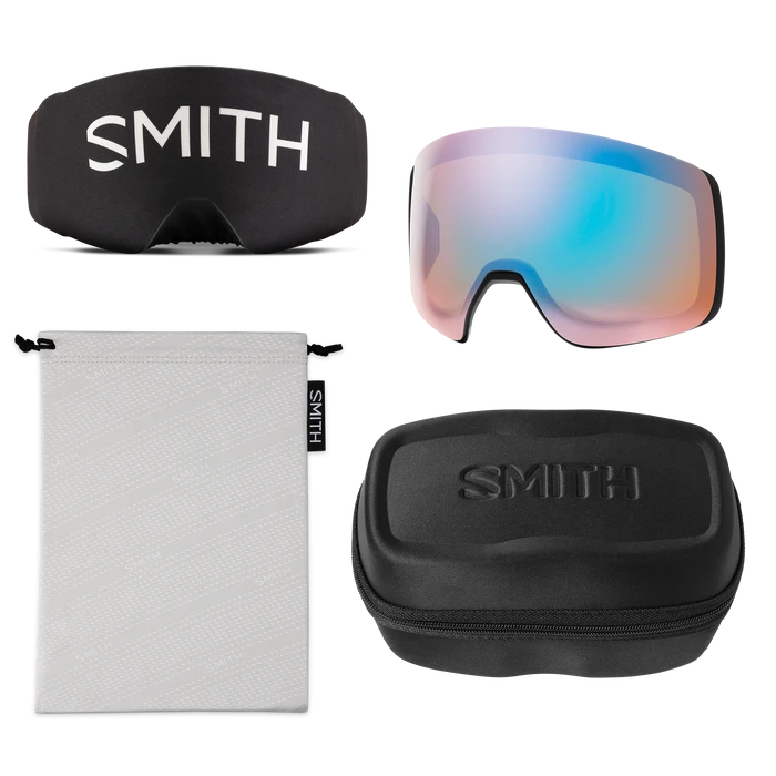 SMITH 4D MAG XL Black - ChromaPop Sun Green Mirror + ChromaPop Storm Yellow Flash Snow Goggle Snow Goggles Smith 