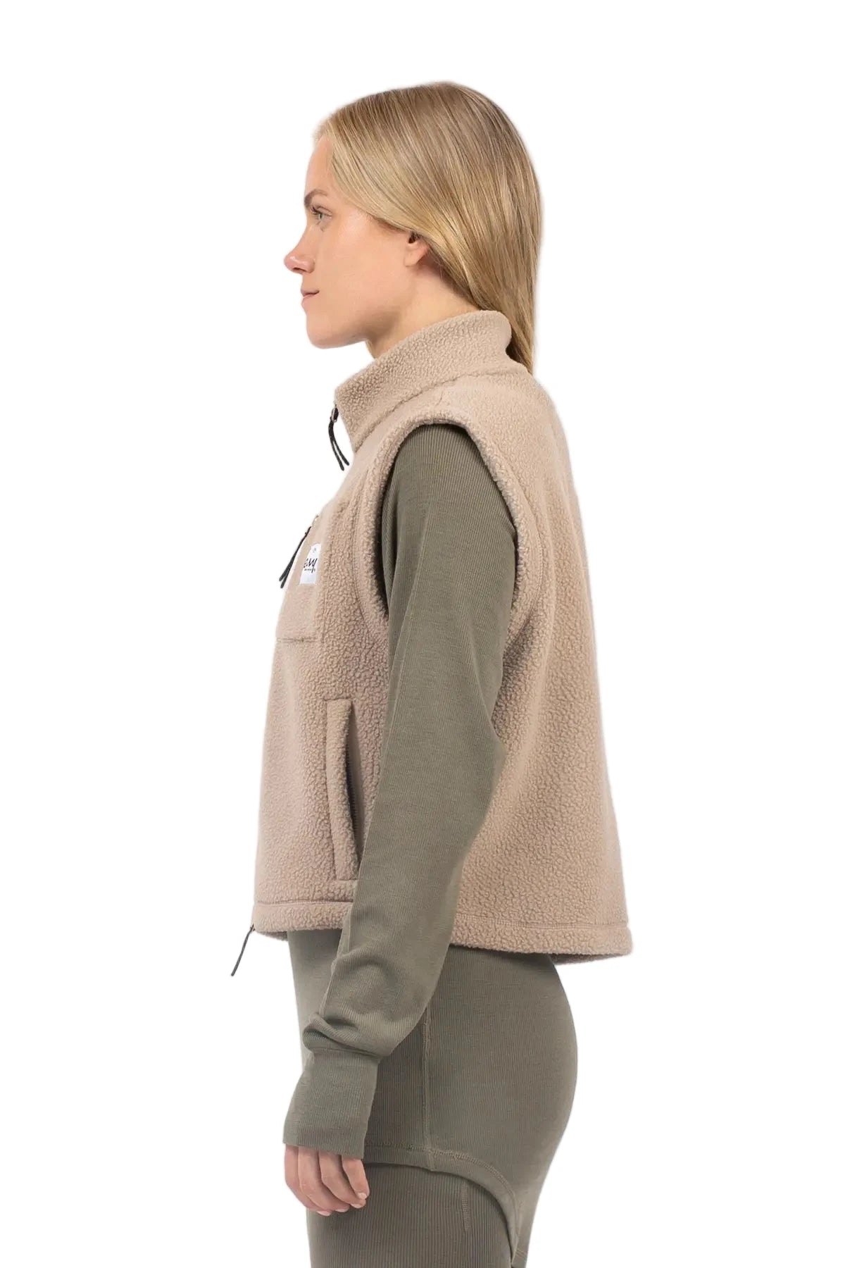 EIVY Women's Boxy Sherpa Vest Sand Women's Vests Eivy 
