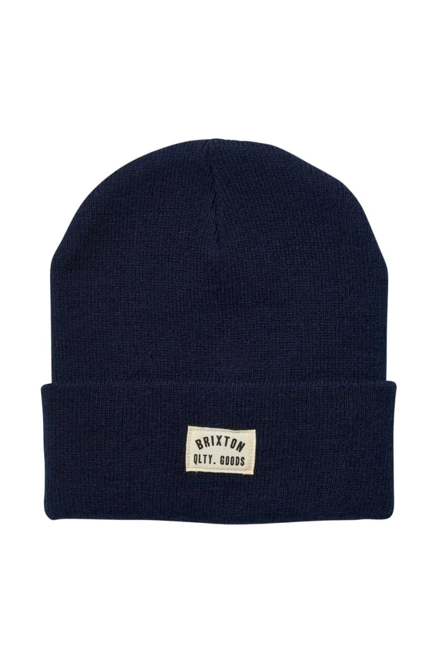 BRIXTON Woodburn Watch Cap Beanie Navy Men's Beanies Brixton 