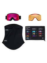 ANON Nesa Black - Perceive Perceive Sunny Red + Perceive Cloudy Burst + MFI Face Mask Snow Goggle Snow Goggles Anon 
