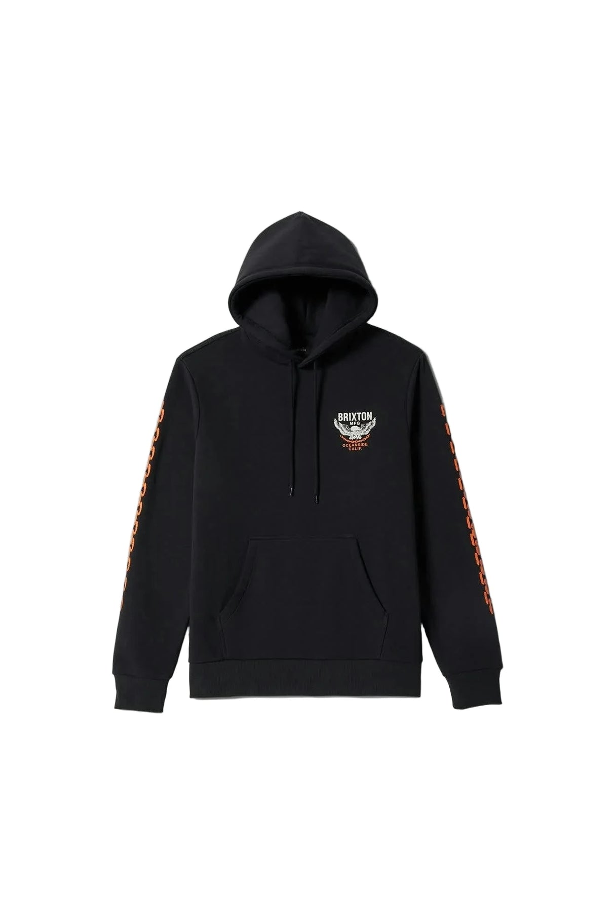 BRIXTON Waller Pullover Hoodie Black Men's Pullover Hoodies Brixton 