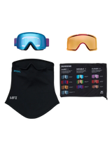 ANON Nesa S Pink Denim - Perceive Variable Blue + Perceive Cloudy Burst + MFI Face Mask Snow Goggle Snow Goggles Anon 