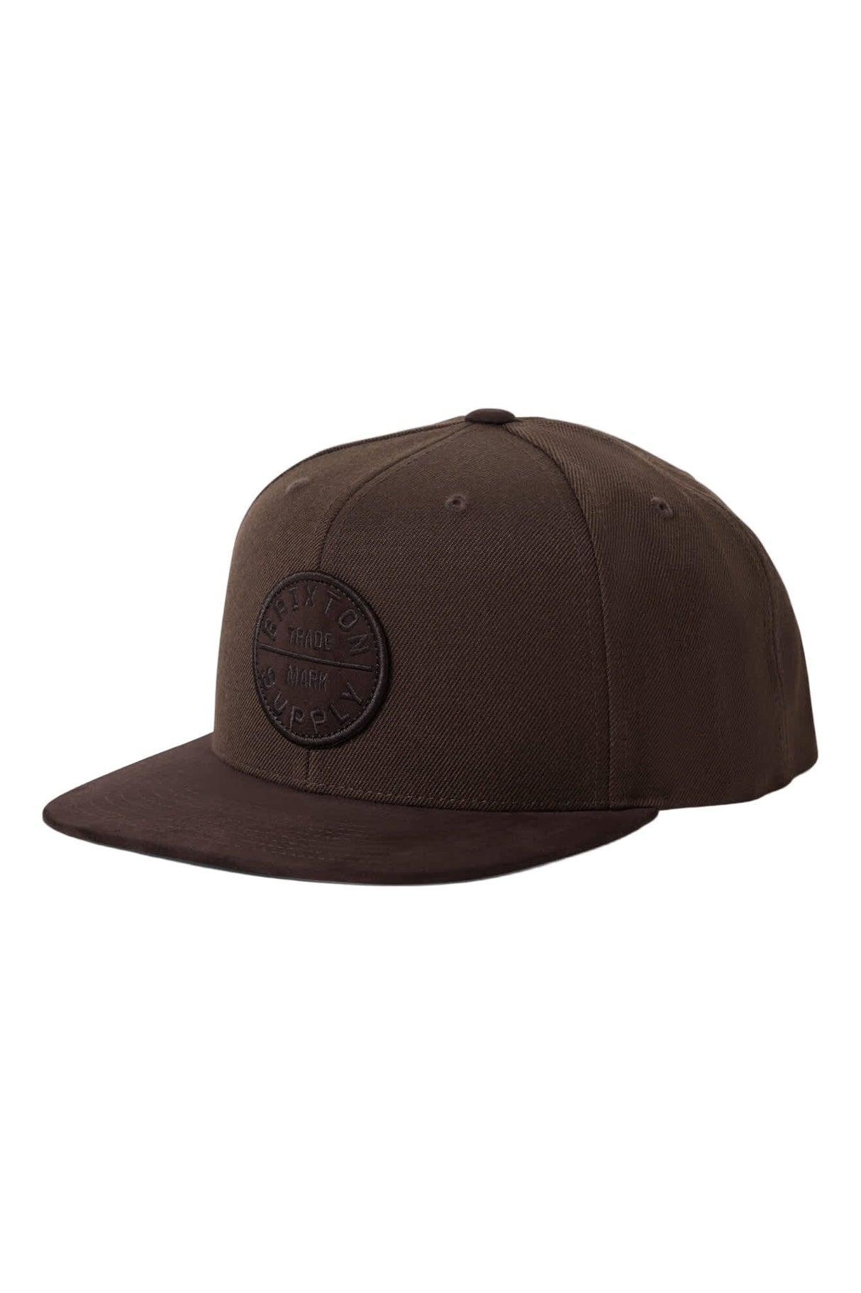 BRIXTON Oath III Snapback Hat Pinecone Brown/Brown Suede Men's Hats Brixton 