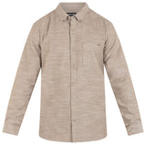 HURLEY One And Only Stretch Long Sleeve Button Up Olive Men's Long Sleeve Button Up Shirts Hurley 