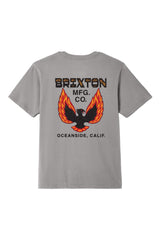 BRIXTON Garvey T-Shirt Heather Grey Men's Short Sleeve T-Shirts Brixton 