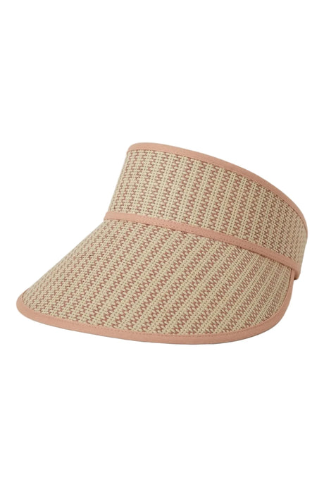 BRIXTON Women's Newport Straw Visor Italian Clay/Natural Women's Hats Brixton 