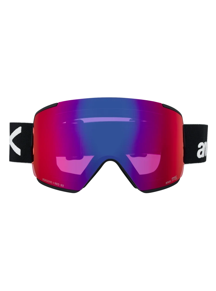 ANON M5 Black - Perceive Sunny Red + Perceive Cloudy Burst + MFI Face Mask Snow Goggle Snow Goggles Anon 