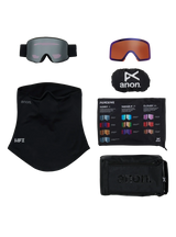 ANON M6 Smoke - Perceive Sunny Onyx + Perceive Variable Violet + Facemask Snow Goggle Snow Goggles Anon 