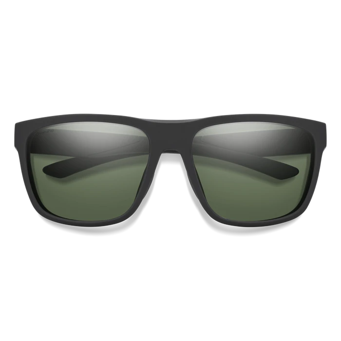 SMITH Barra Matte Black - ChromaPop Grey Green Polarized Sunglasses Sunglasses Smith 